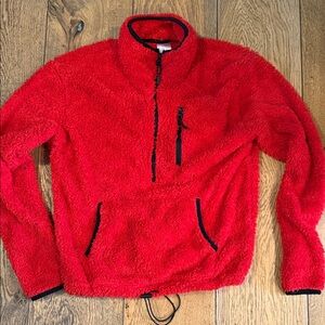 No Boundaries Women's Red Fleece Pullover